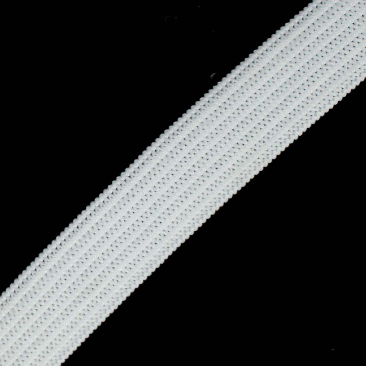 12mm Knitted Elastic White - Image 2
