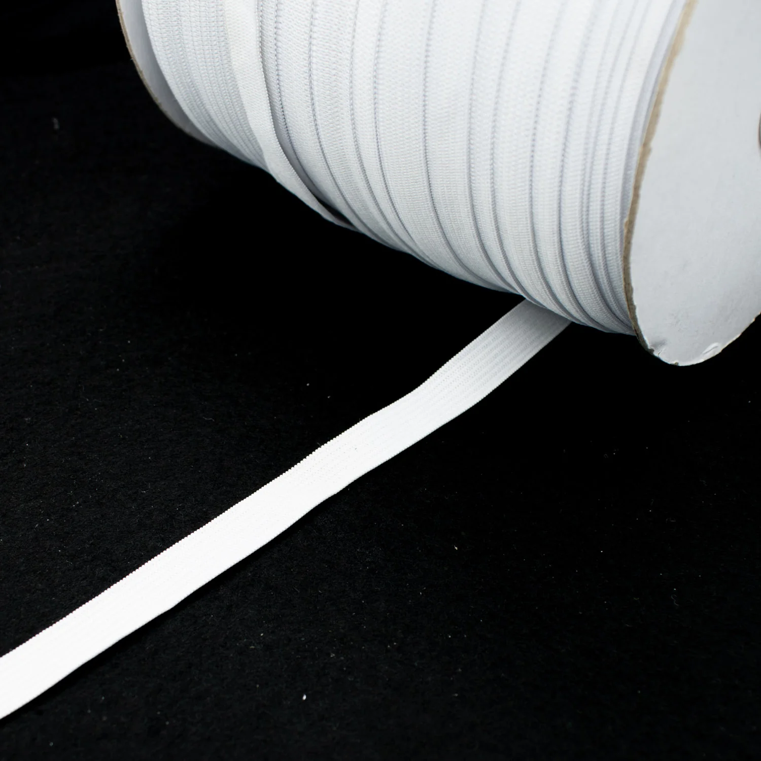 12mm Knitted Elastic White - Image 3