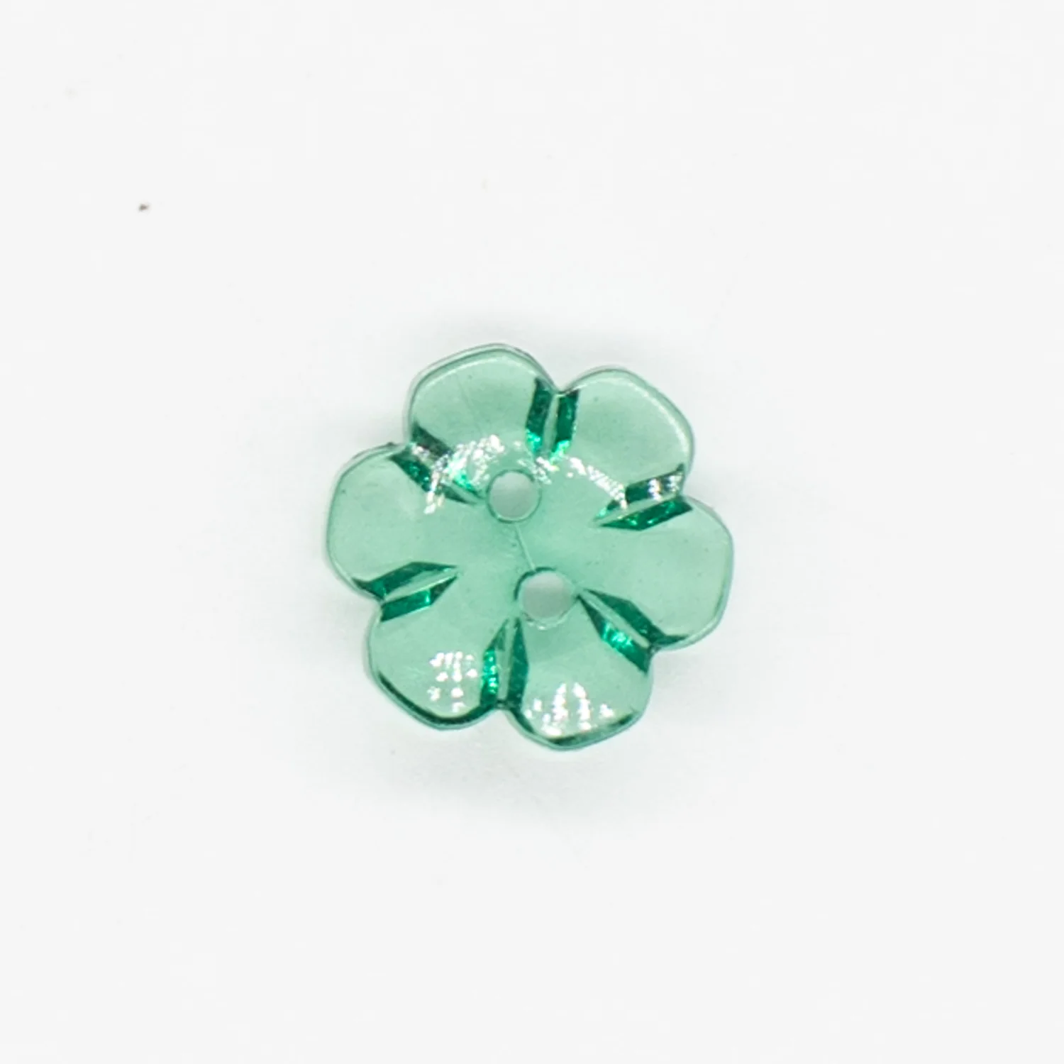 2 Hole Shiny Clear Button 15mm - Image 3