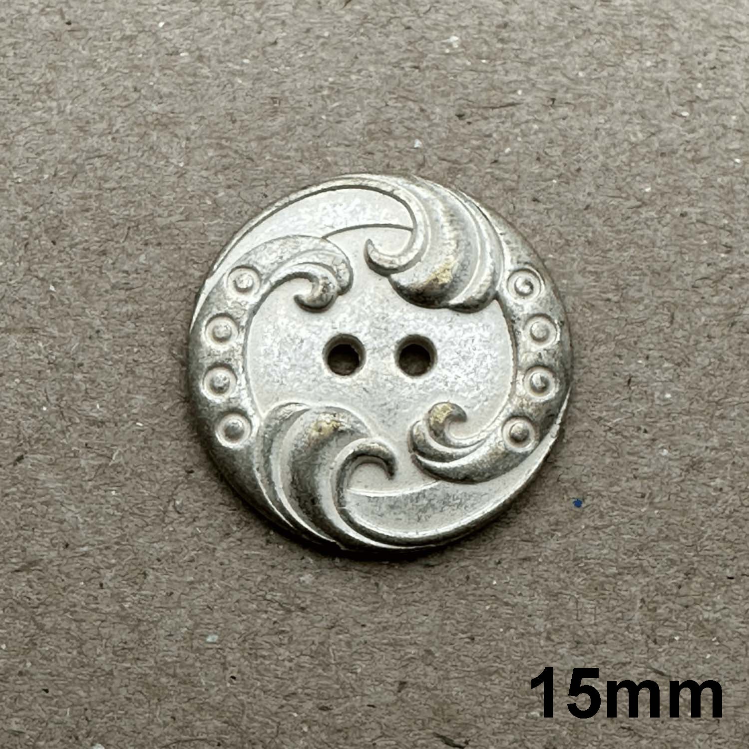 2 Hole Waves Metal Button - Image 5