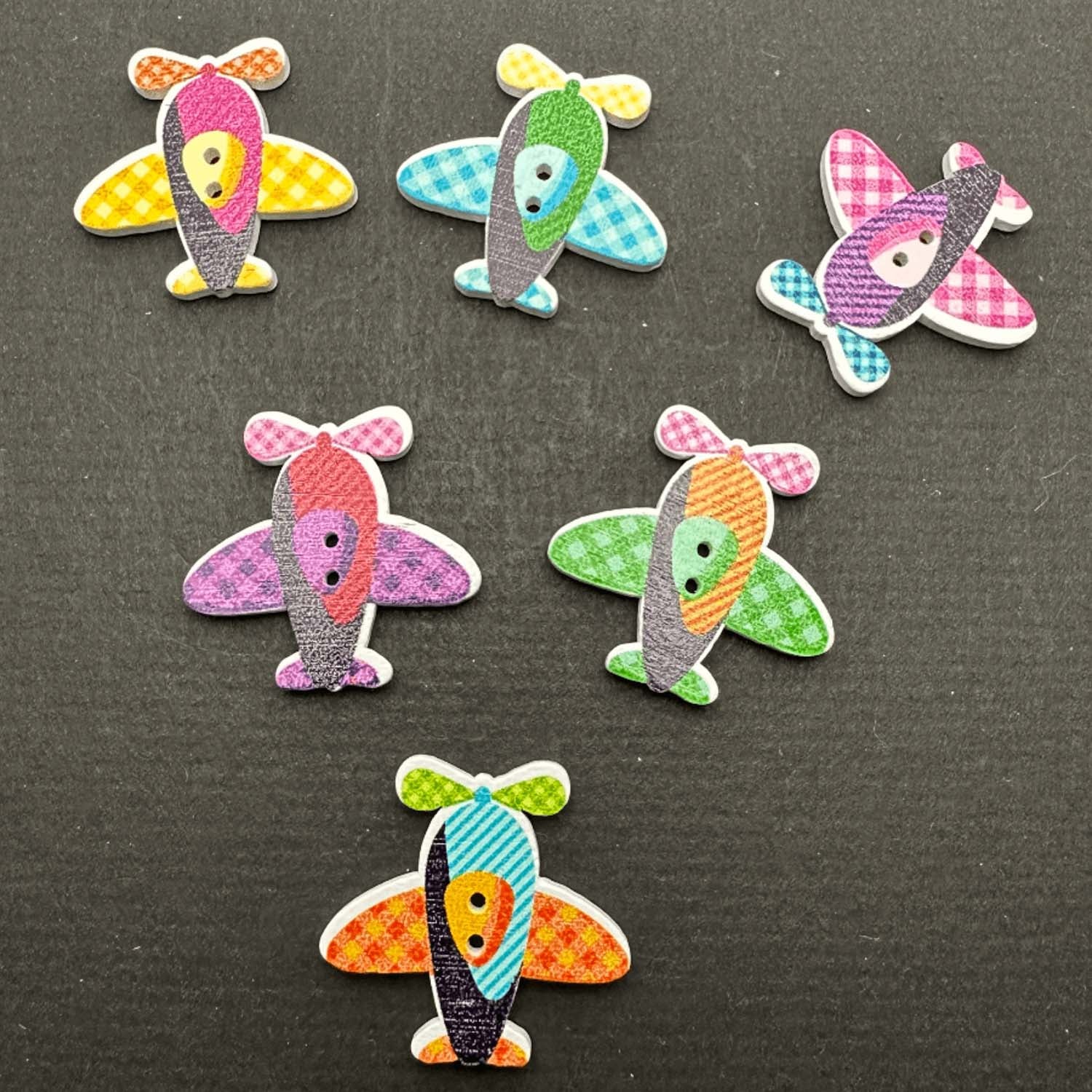 2 Hole Wooden Assorted Color Button - Image 5