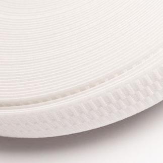 30M Roll Ribbed Non-Roll Elastic Black & White - Image 3