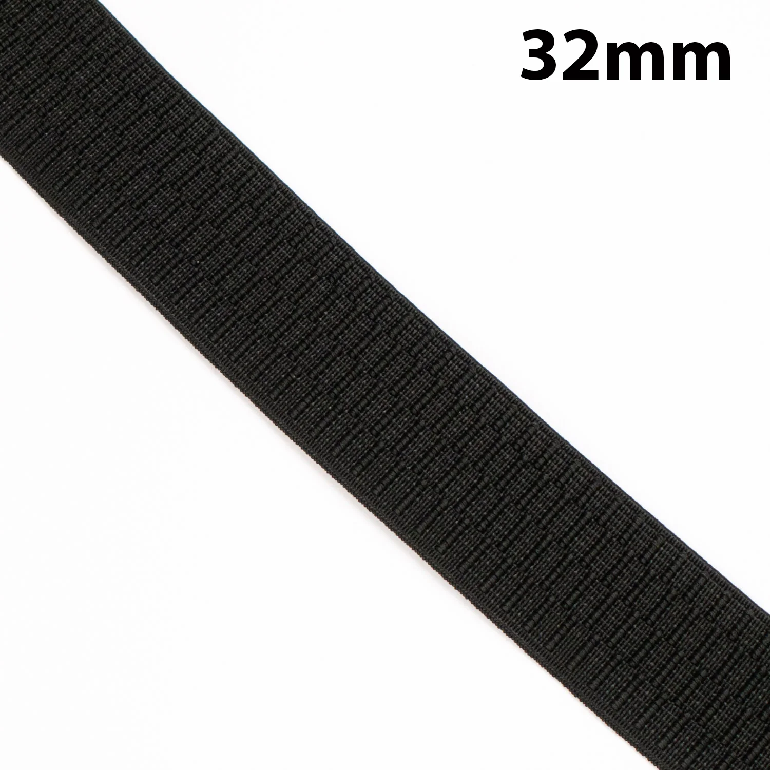 Ribbed Non-Roll Elastic Black & White - Image 8