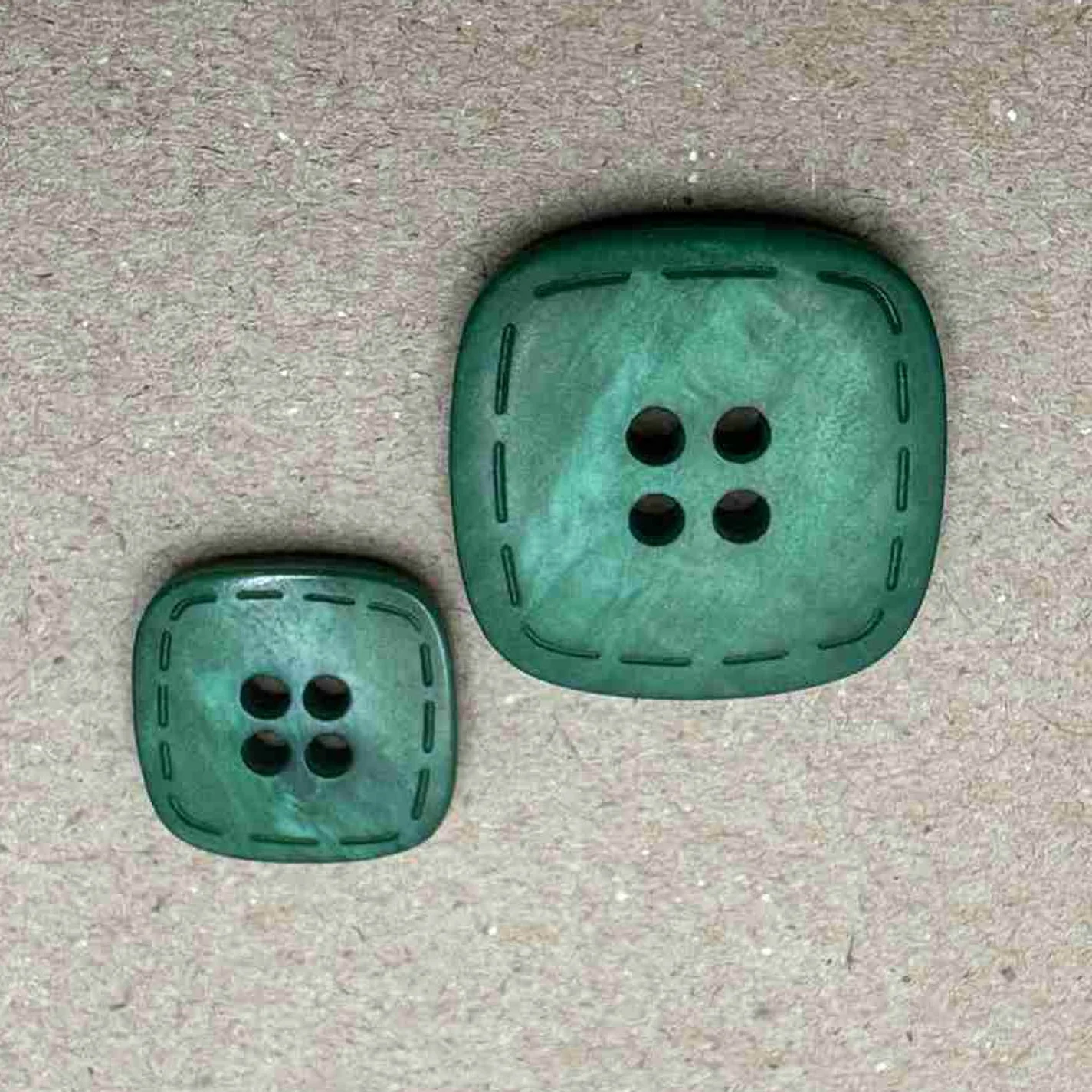 4 Hole Shiny Square Stitch Edge Button - Image 11