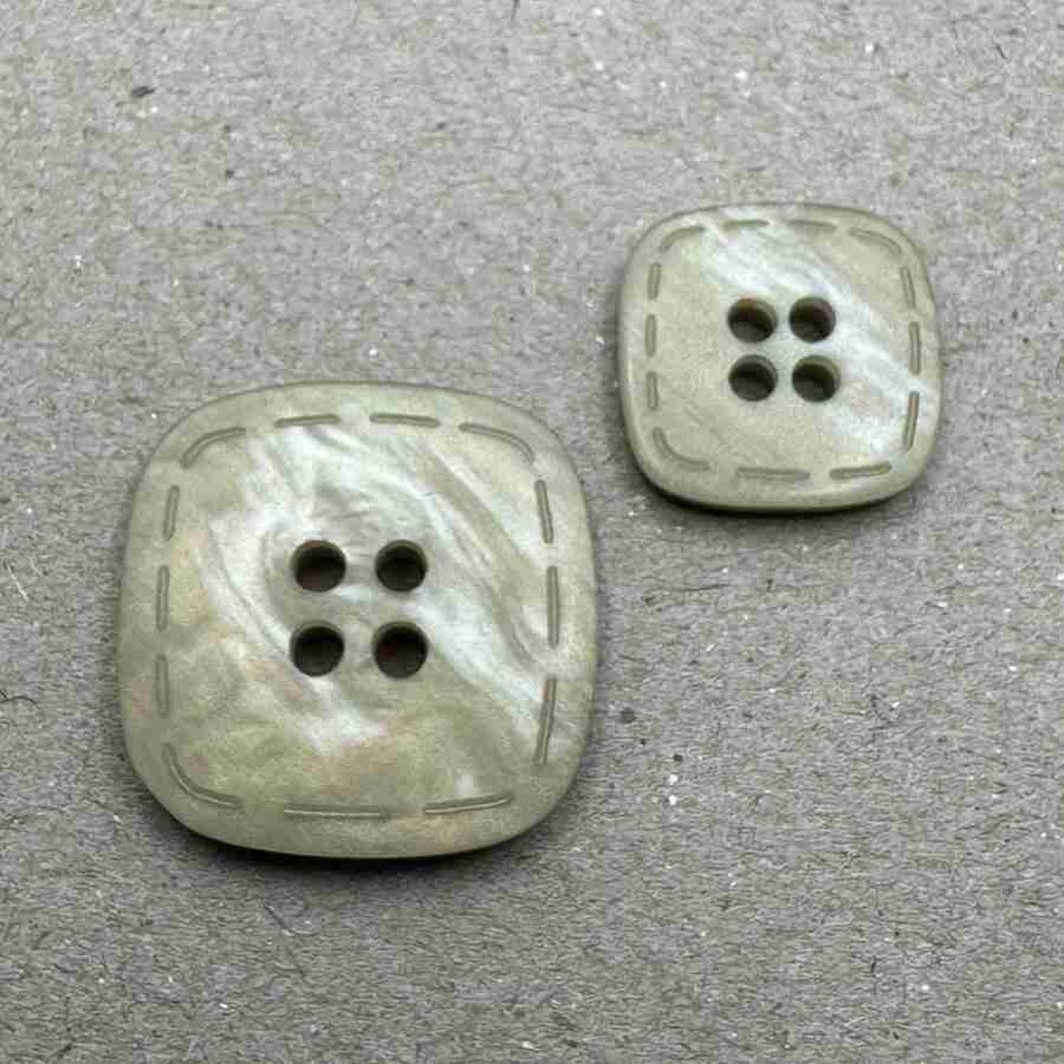 4 Hole Shiny Square Stitch Edge Button - Image 17