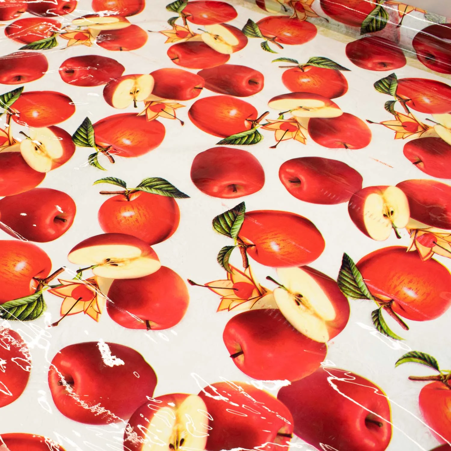 Apple Transparent Plastic Tablecloth Fabric - Image 3