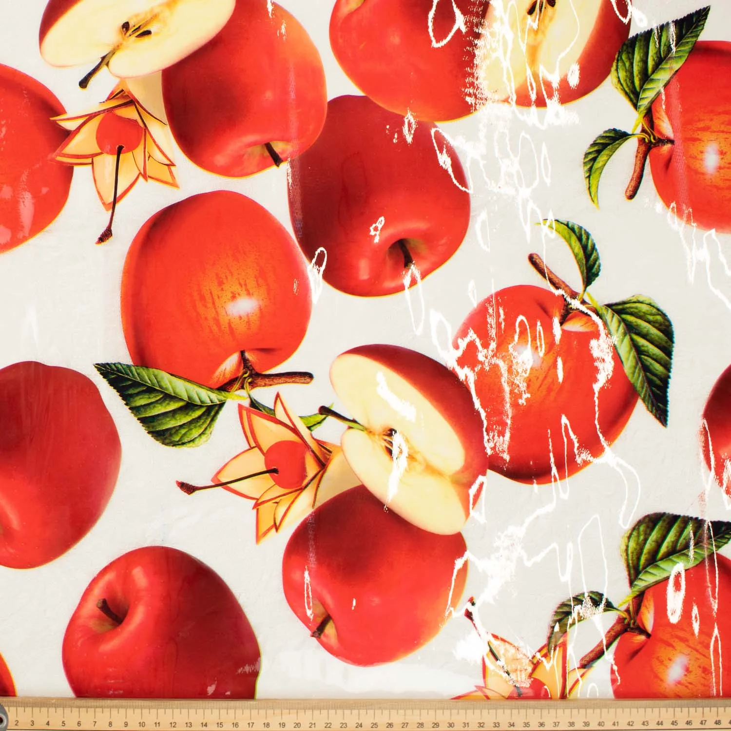 Apple Transparent Plastic Tablecloth Fabric - Image 4