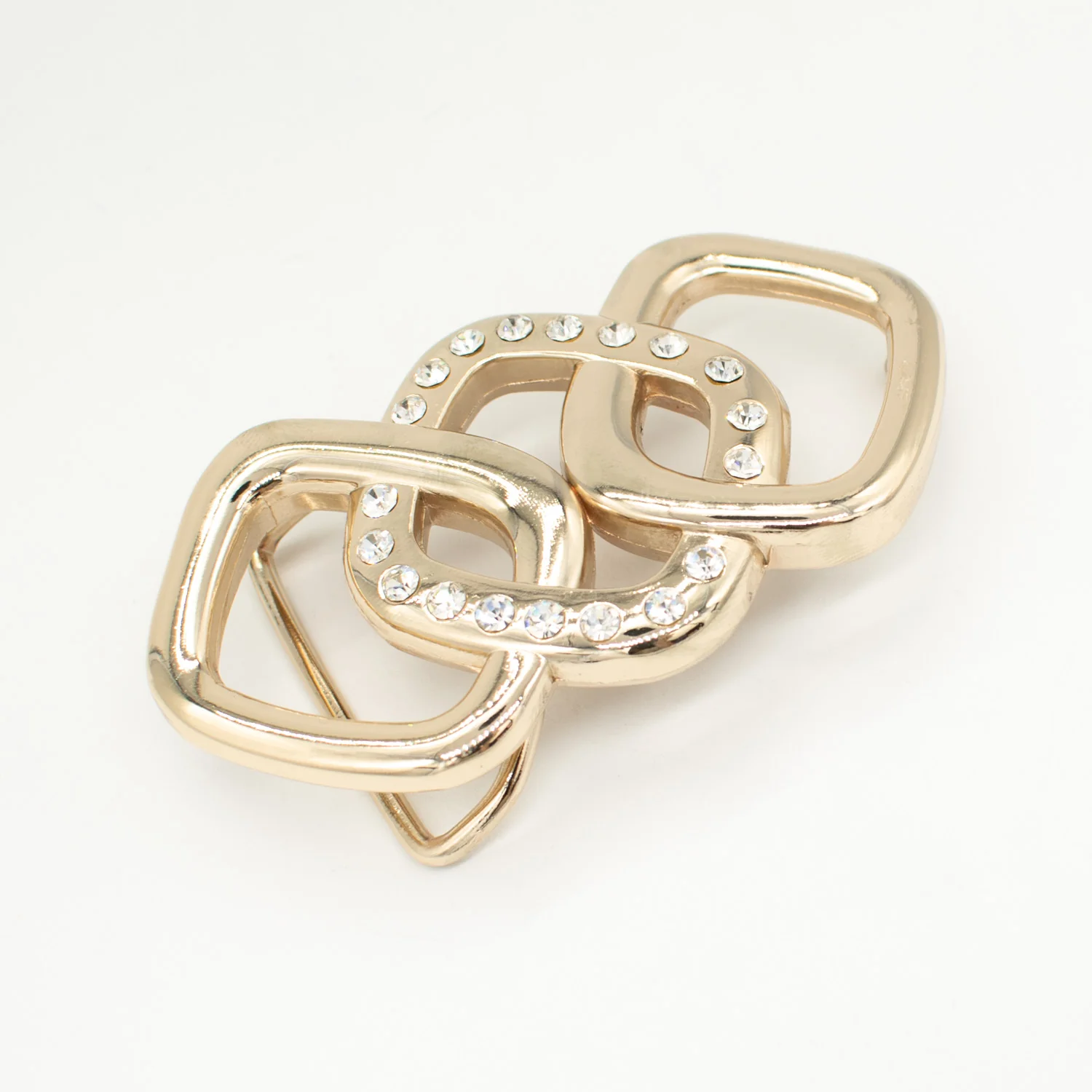 Birch Metal & Diamante Decor Fashion Buckle Design-5