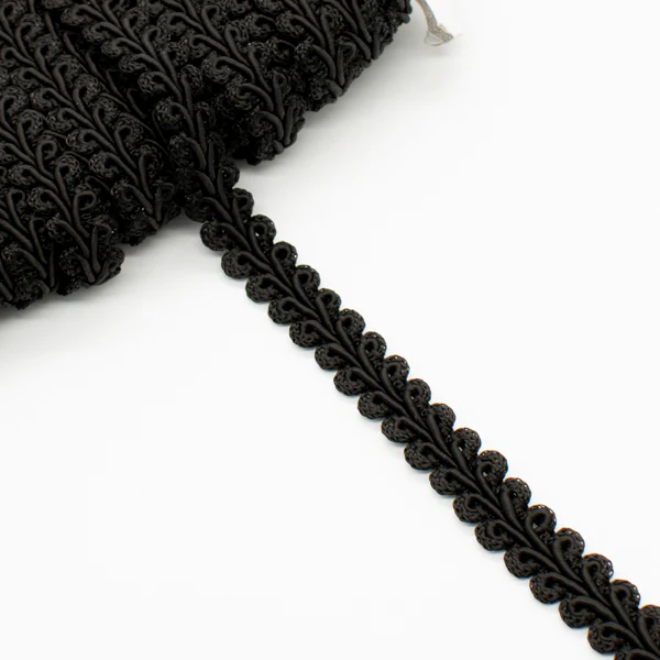 Black Braid Gimp Lace Trim - Image 3