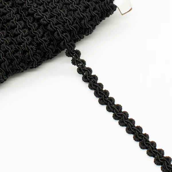 Black Braid Gimp Lace Trim - Image 5