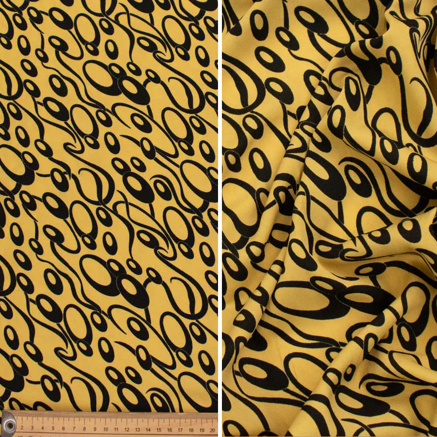 Black Oval Printed Rayon - Image 3