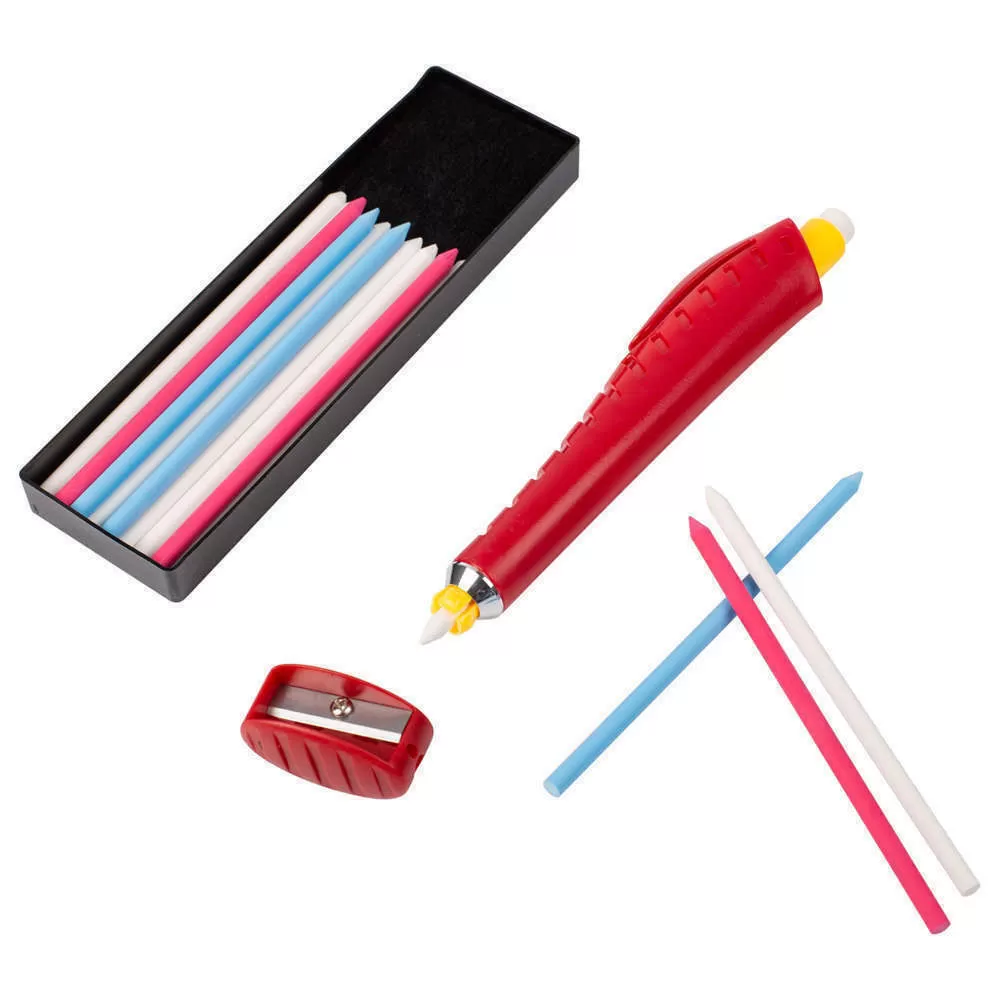 Bohin Mechanical Chalk Pen 1.4mm - Multicolour White/Blue/Red - Image 2