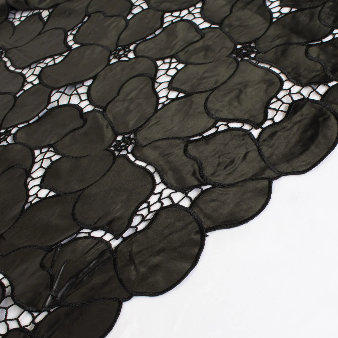 Bold Floral Cutwork Faux Leather Vinyl Burnout Appliqué - Image 5