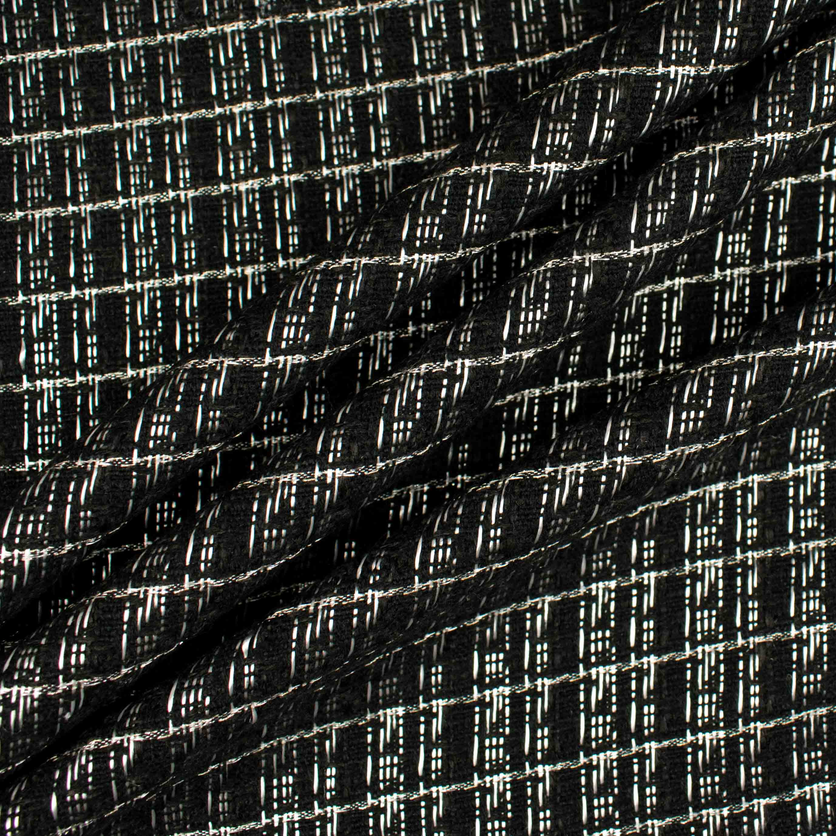 Boucle Tweed Suiting Design GZ-03 Black - Image 4