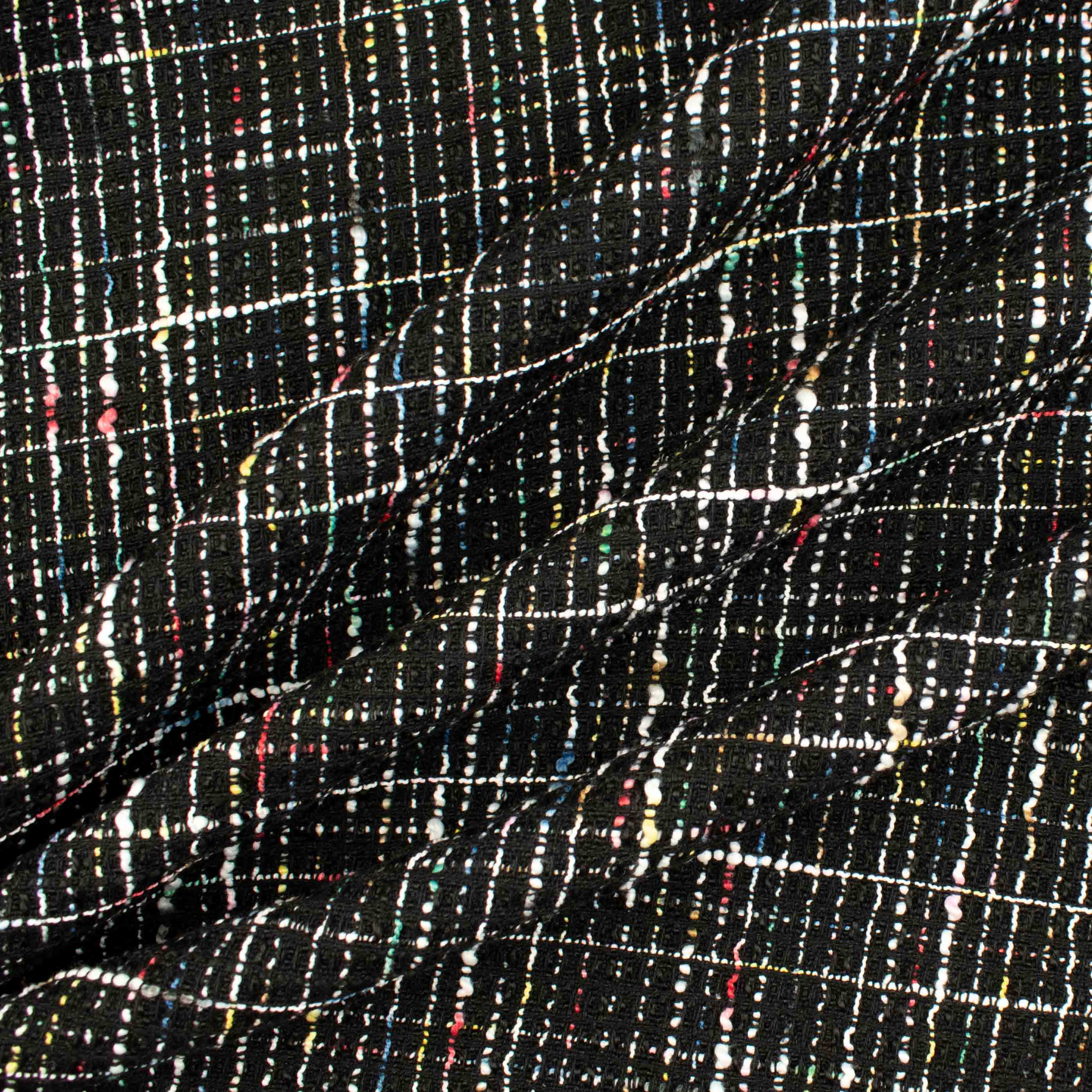 Boucle Tweed Suiting Design GZ-09 Black - Image 5