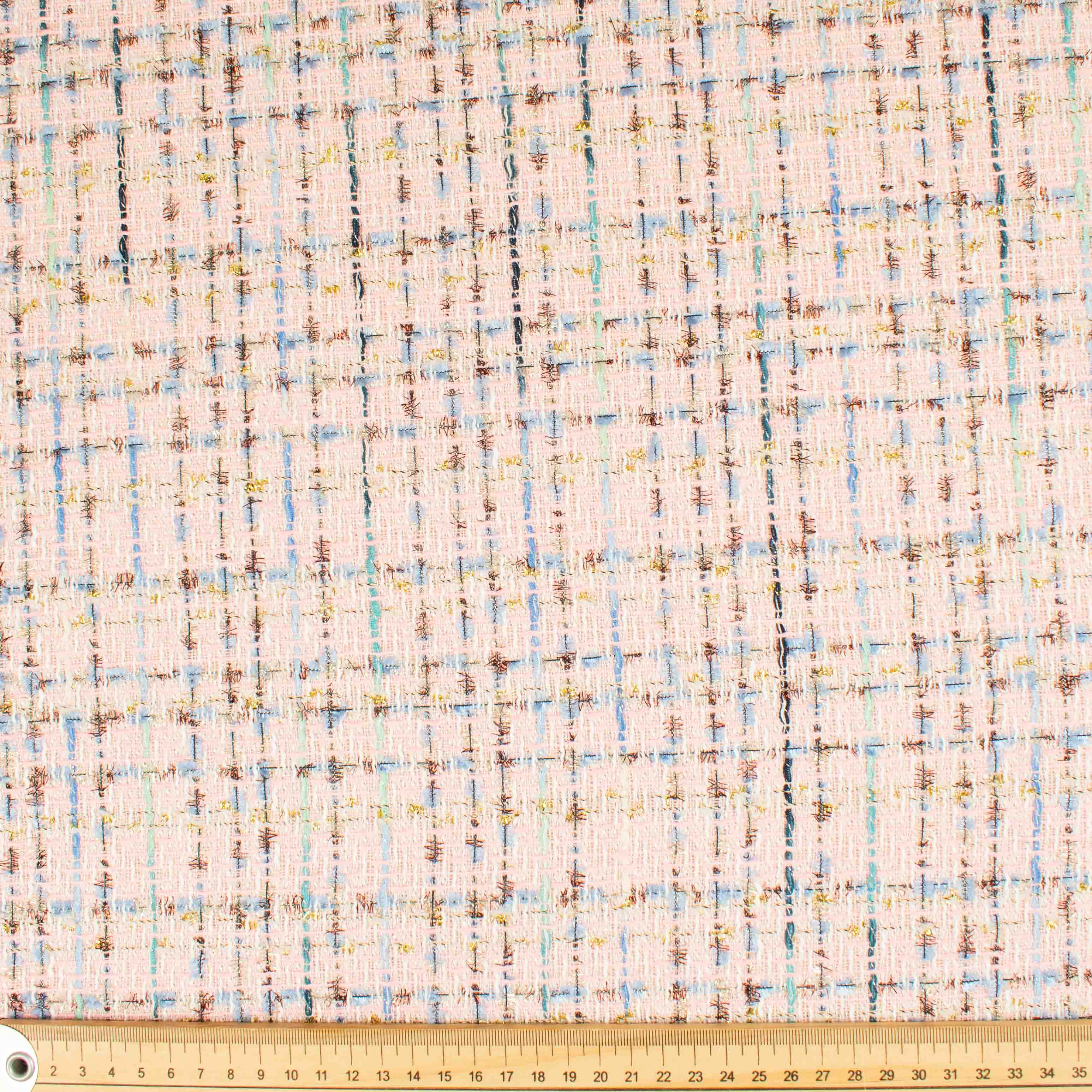 Boucle Tweed Suiting Design GZ-09 Pink - Image 2