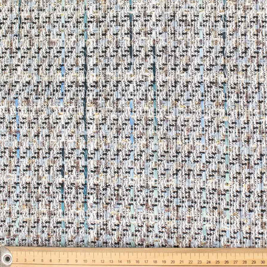 Boucle Tweed Suiting Design H250 Col-1 White - Image 4