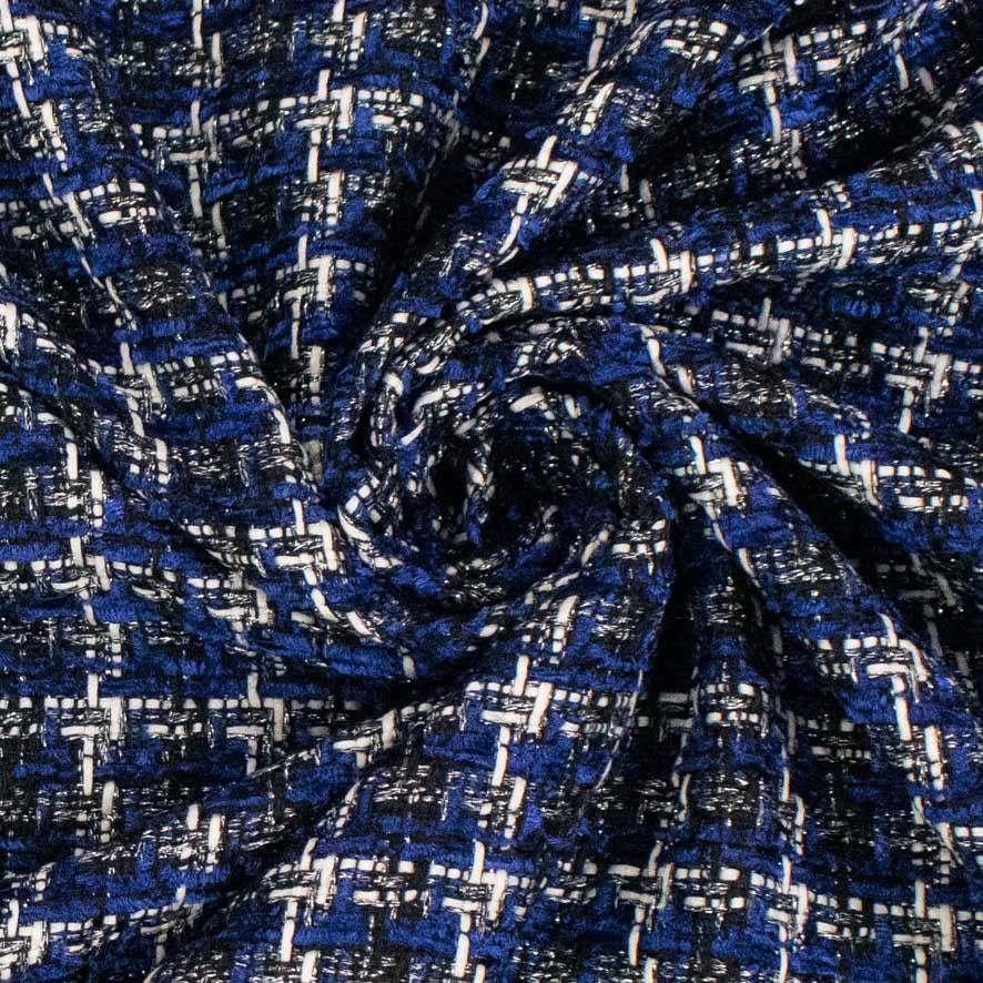 Boucle Tweed Suiting Design H361 Col-2 Blue - Image 2
