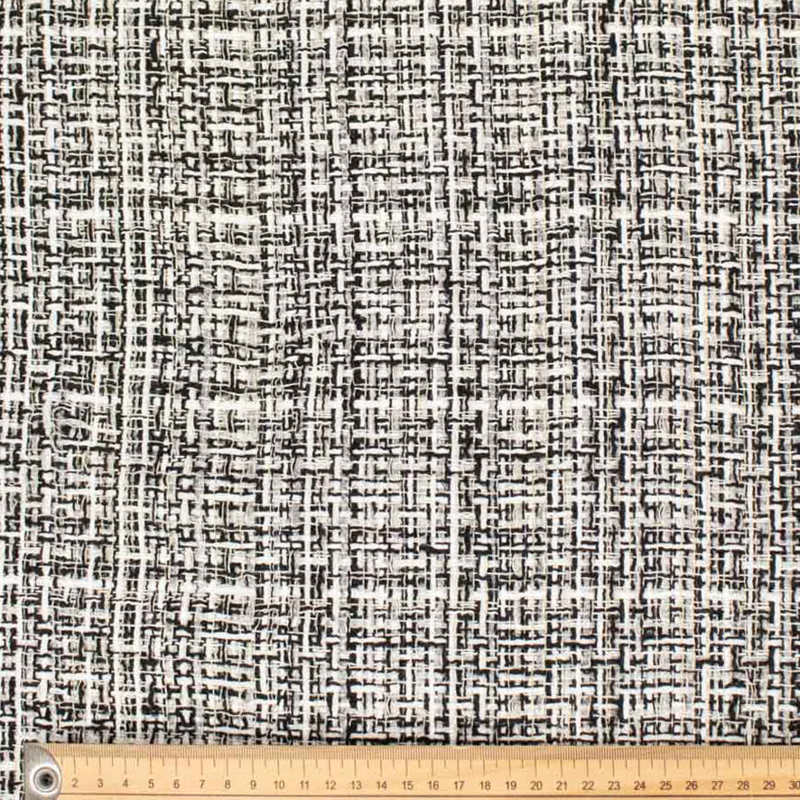 Boucle Tweed Suiting Design H522 Col-3 Black - Image 2