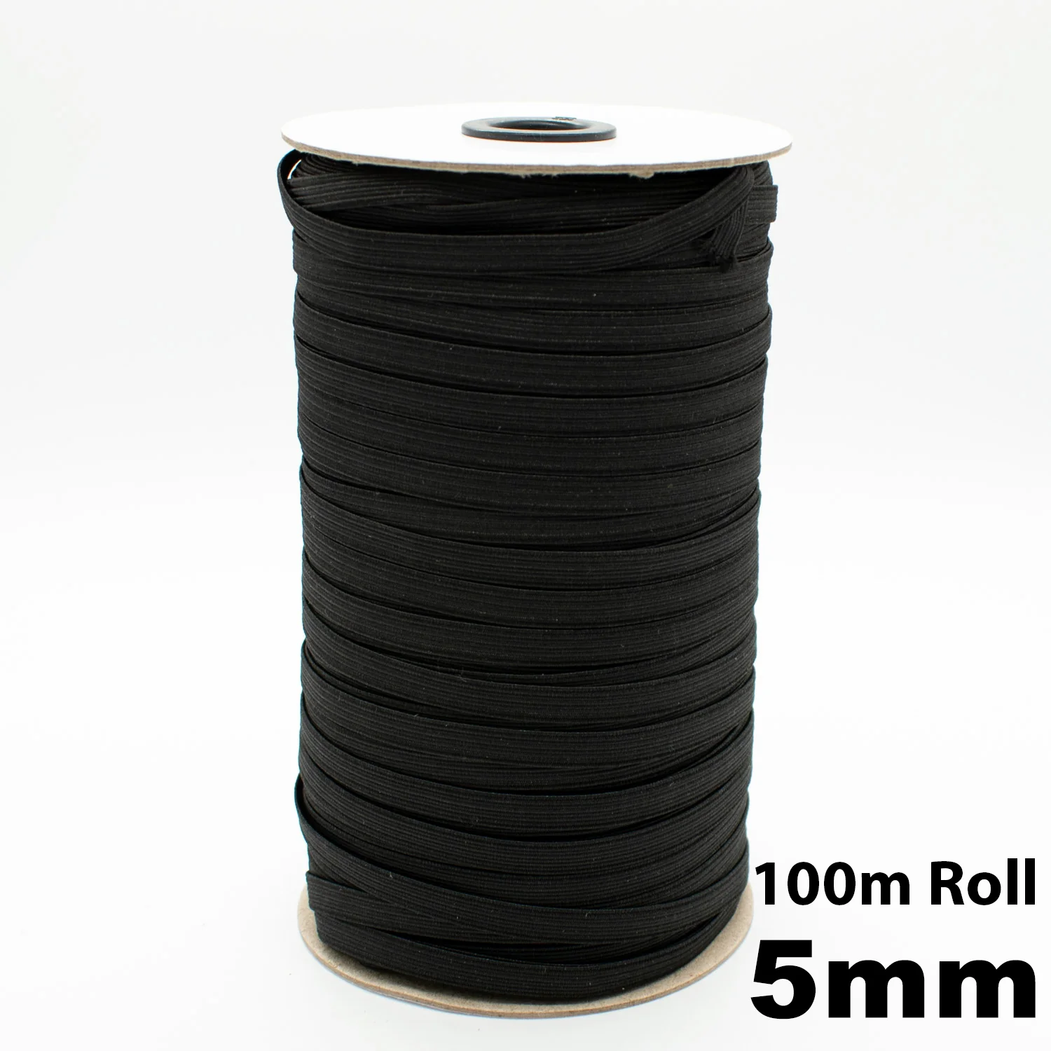 Braided Elastic Black & White - 100M Roll - Image 15