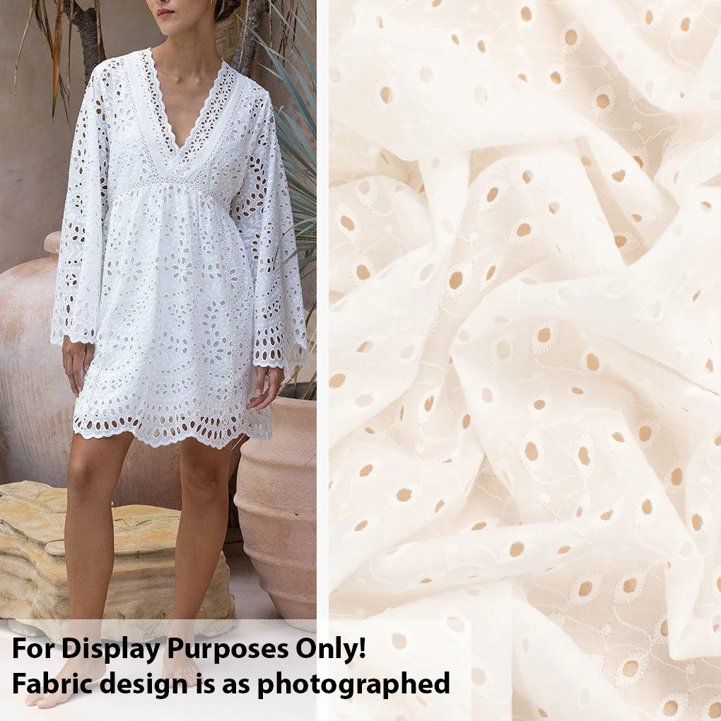 Broderie Anglaise 100% Cotton Embroidery - Image 6