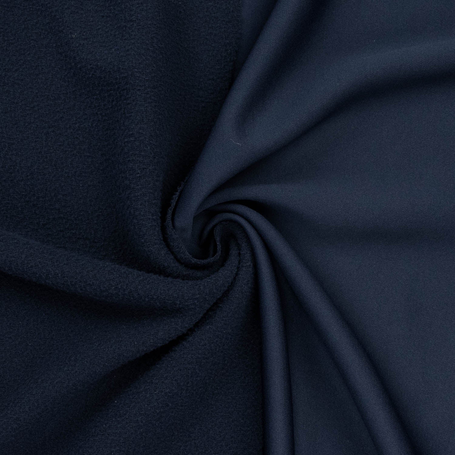 One-Side Brushed Track Suiting Col-Navy - Image 2