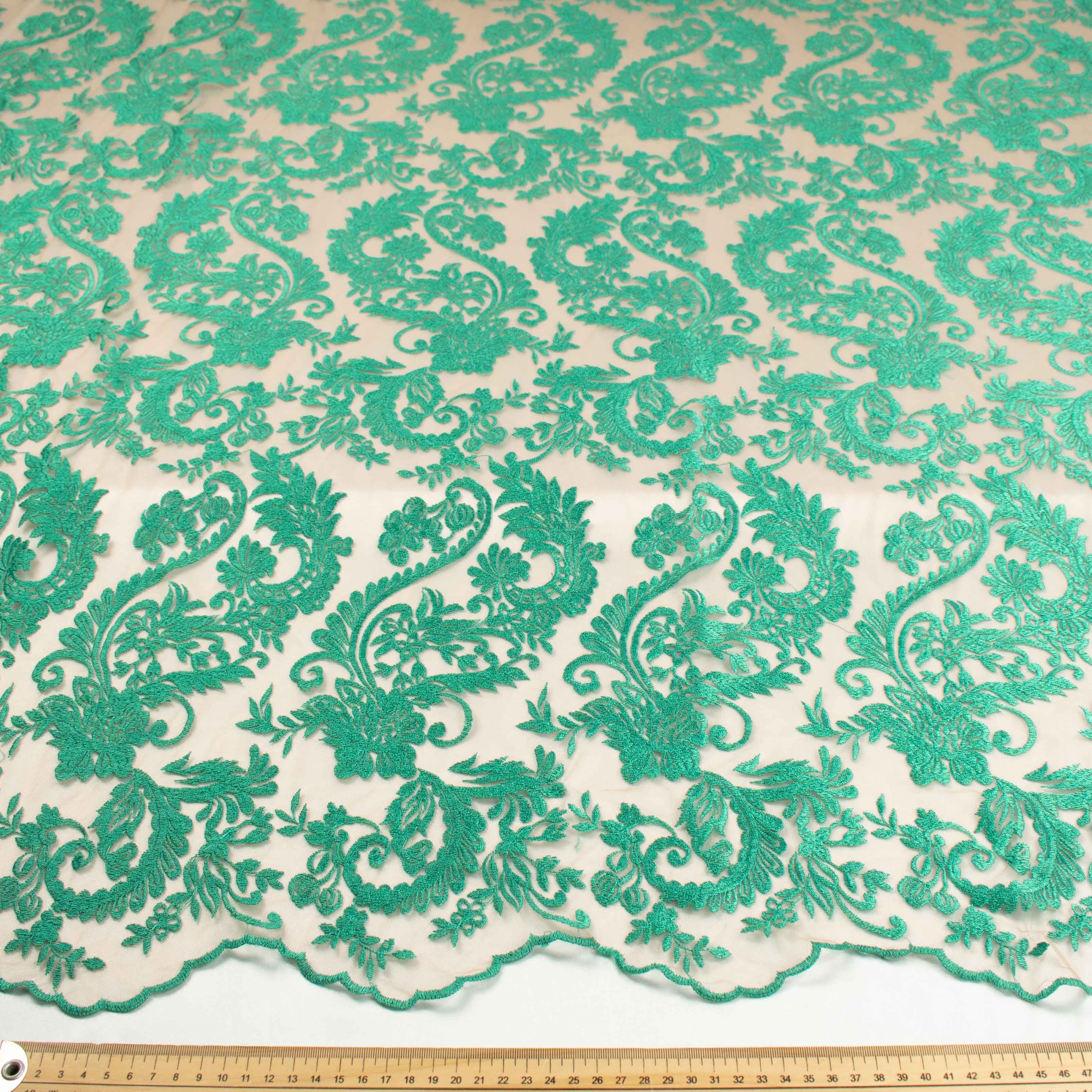 Chantilly French Lace Teal Design-2 - Image 5