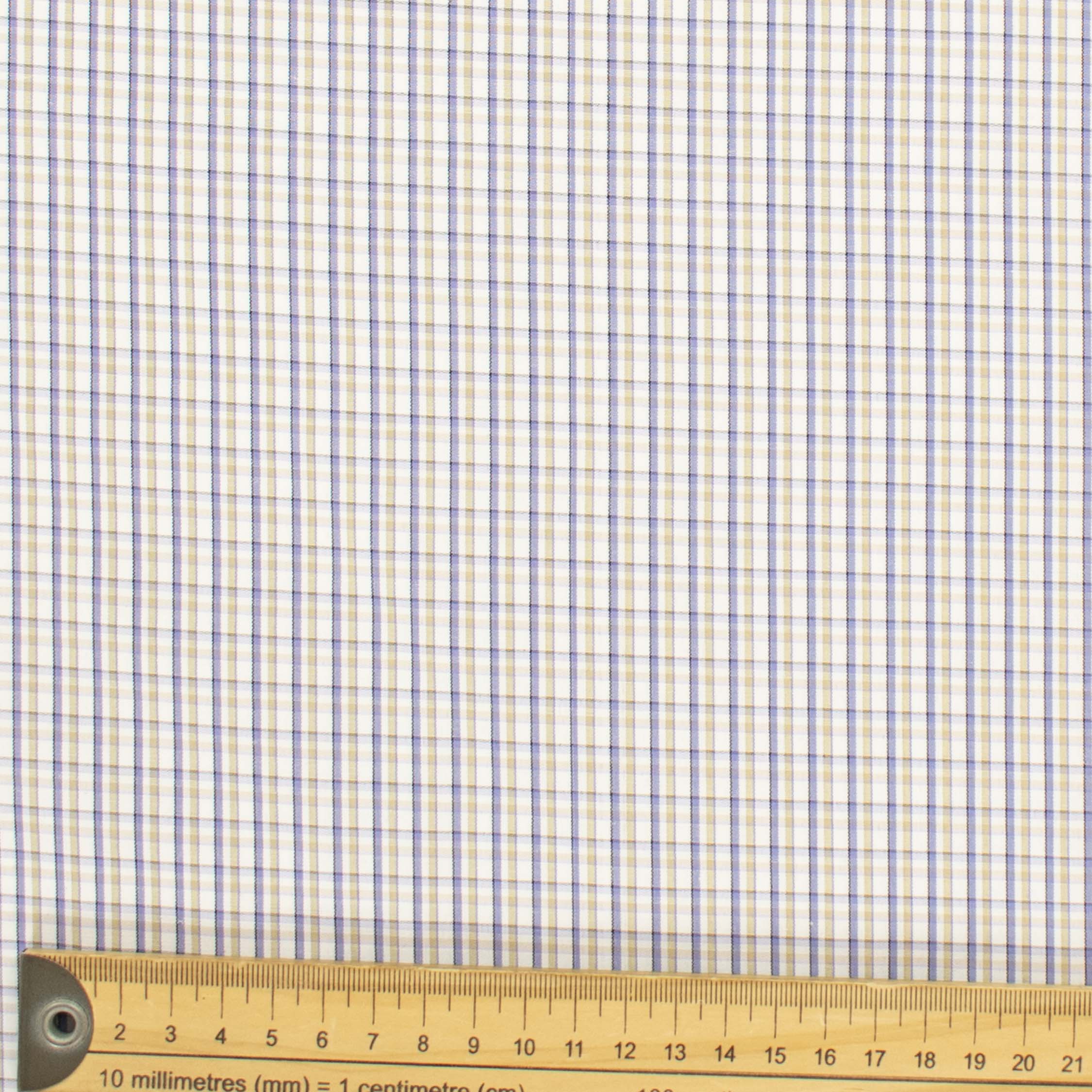 Check Shirting 150cm Design-16 Purple & Beige Gingham - Image 3