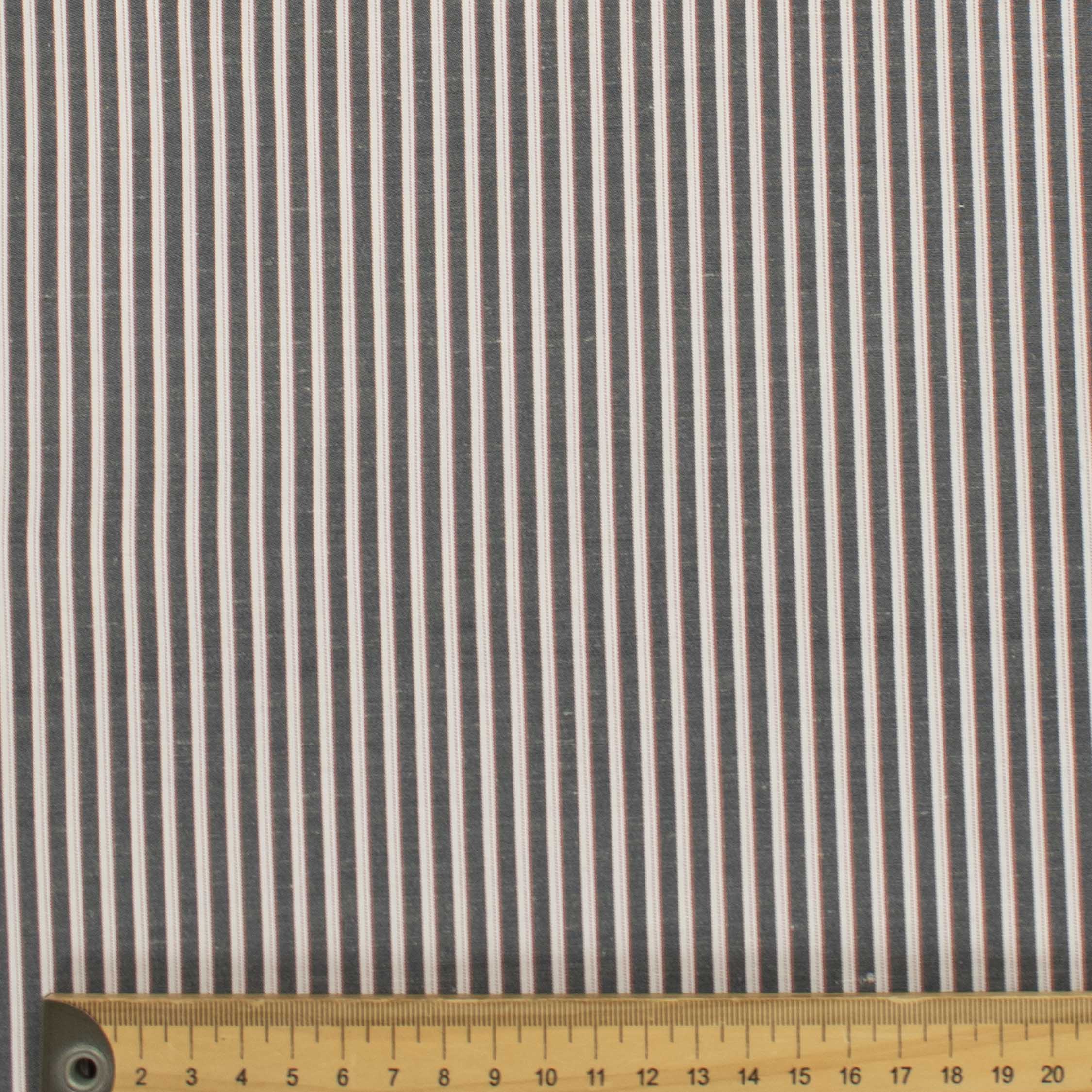 Stripes Shirting 150cm Design-52  Red & Black - Image 3