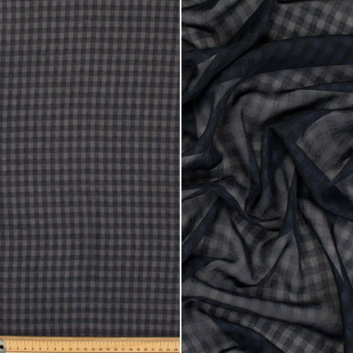 Chiffon Seersucker Check Prints - Image 4
