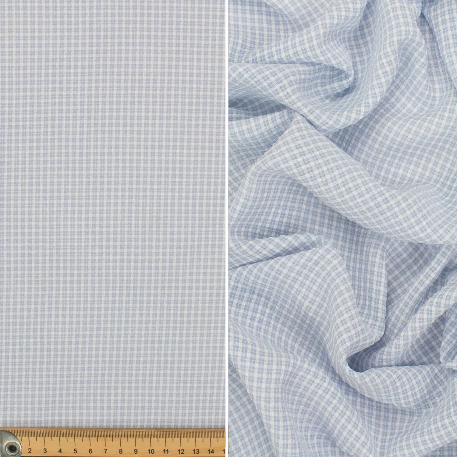 Chiffon Seersucker Check Prints - Image 5