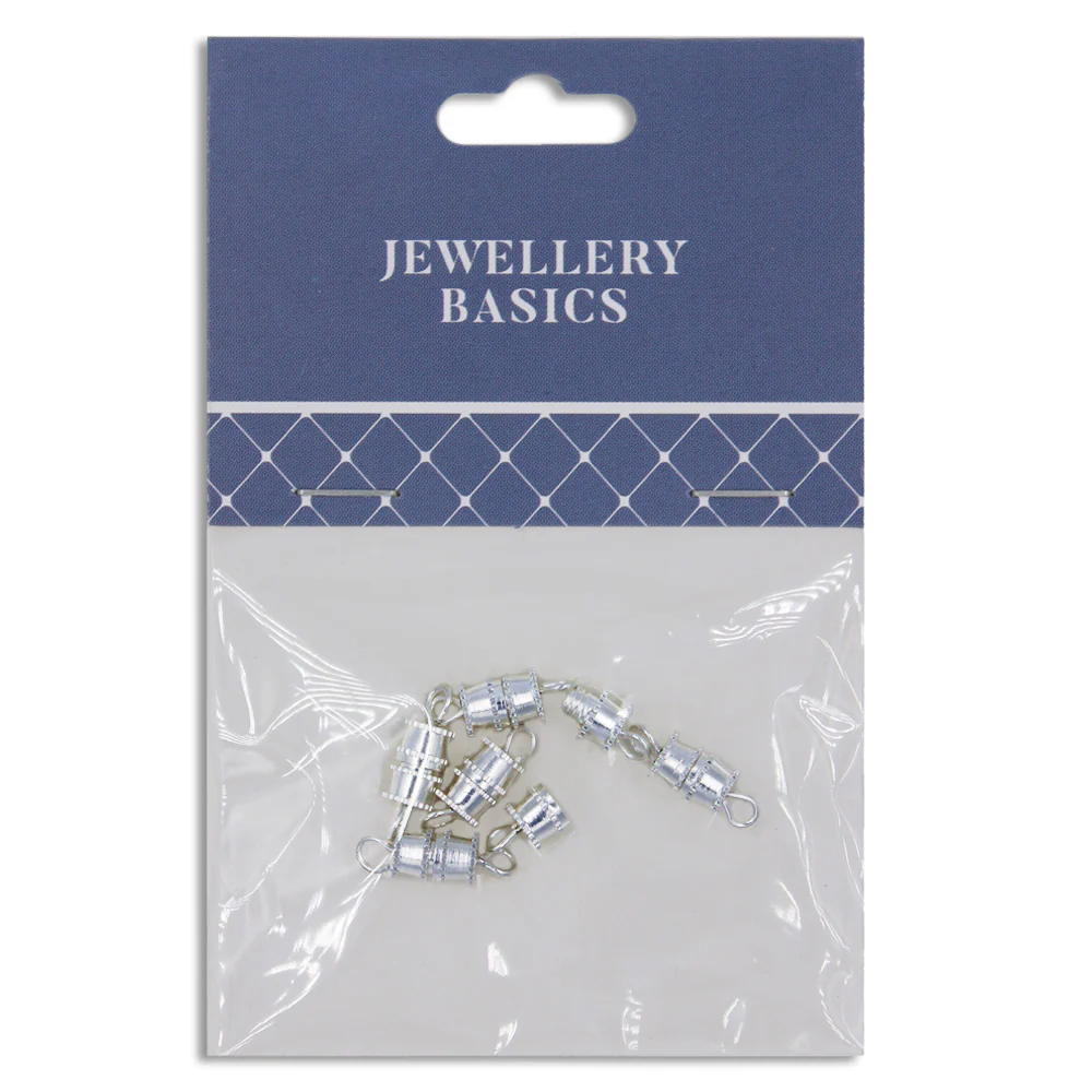 Clasp 15mm Silver 6Pcs