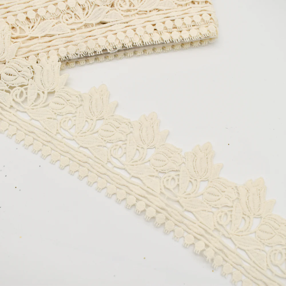 Tulip Guipure Lace Trim 8cm - Image 15