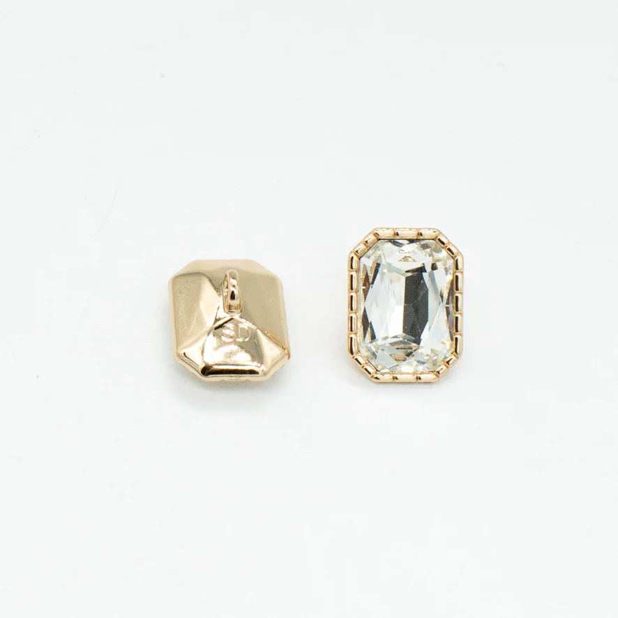 Crystal Rhinestone Metal Shank Button - Image 6