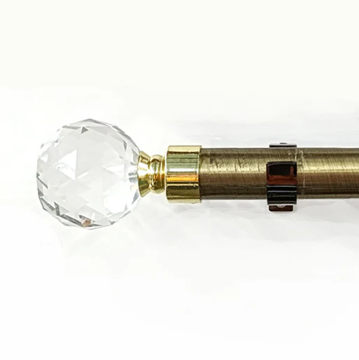 Curtain Rod Finials Crystal Ball Rod End Caps - Image 2