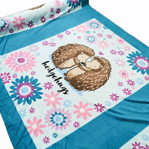 Cute Hedgehogs Printed Polar Fleece Design 94 - 1.28M Panel - Image 3