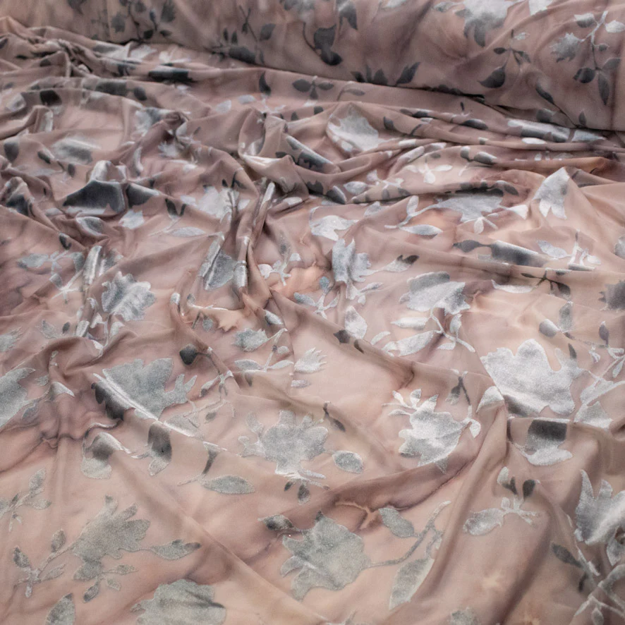 Devore Burnout Floral Stretch Mesh - Image 7