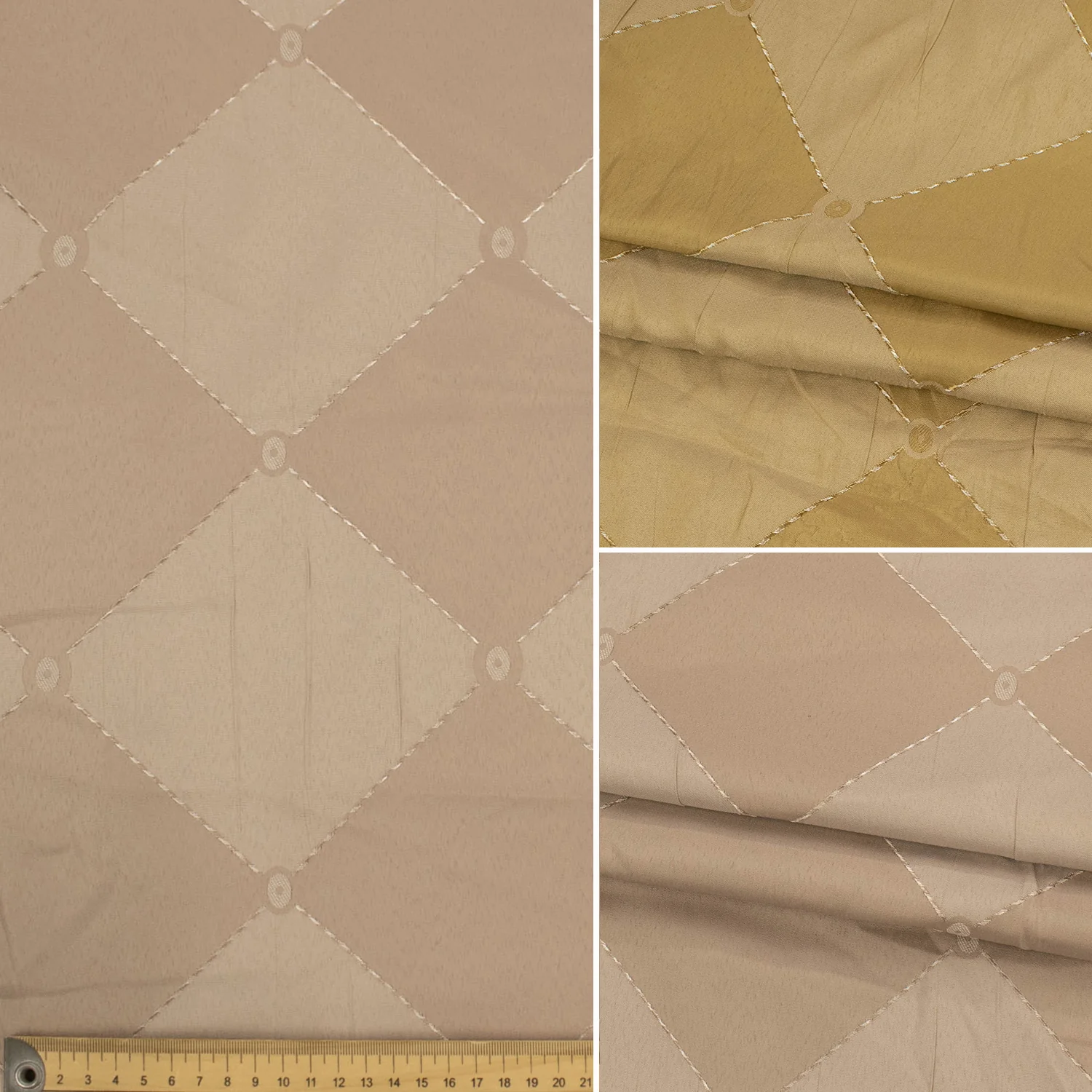 Diamond Embroidered Taffeta Curtaining/Upholstery Jacquard - Image 2