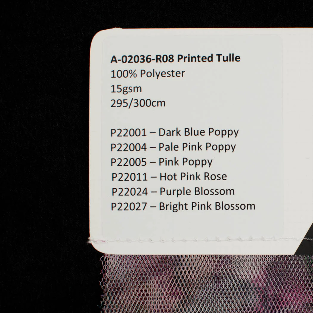 Digital Printed Fine Soft English Tulle Sample Book - Image 3