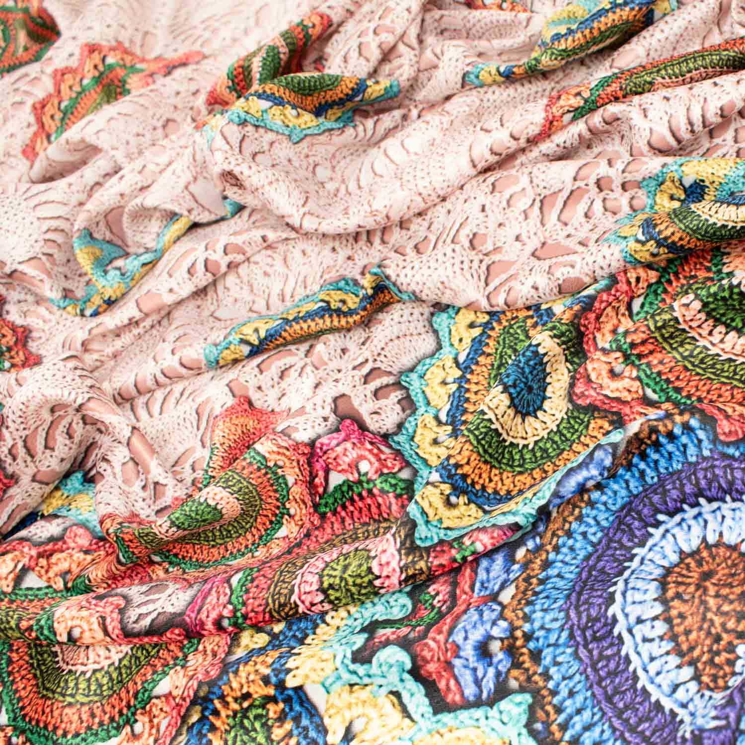 Digital Printed Satin Design-28 Border Printed Paisley Knit - Image 4