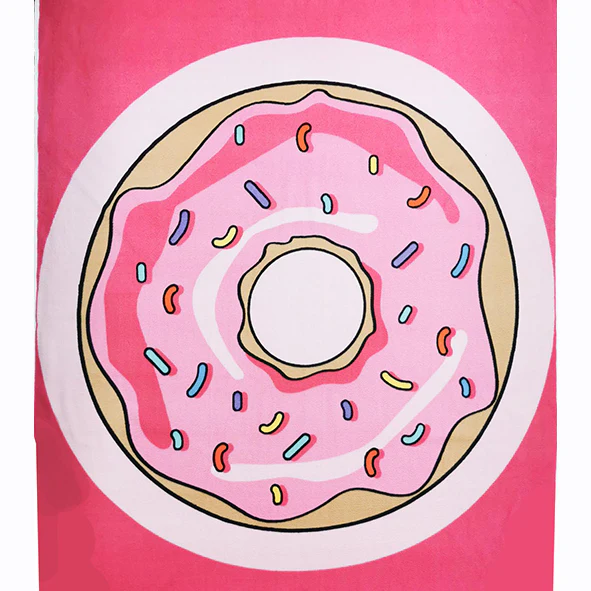 Donuts on Pink Printed Polar Fleece Design 233 - 1.85M Panel - Image 2