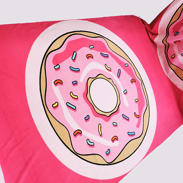 Donuts on Pink Printed Polar Fleece Design 233 - 1.85M Panel - Image 4