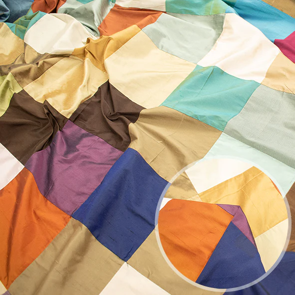 Dupioni Silk Patch Work - Image 4