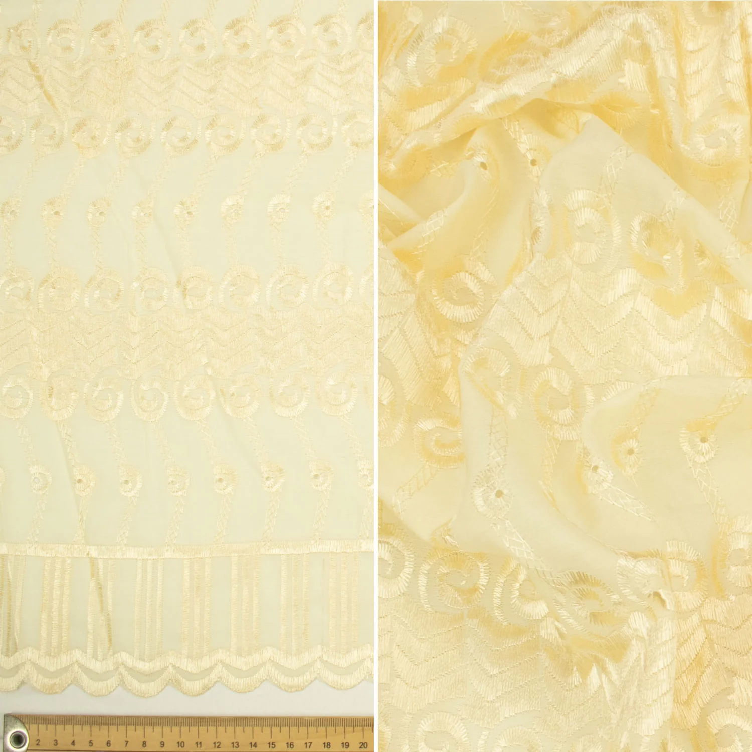 Embroidered Eyelet Cotton Anglaise Lace - Image 8