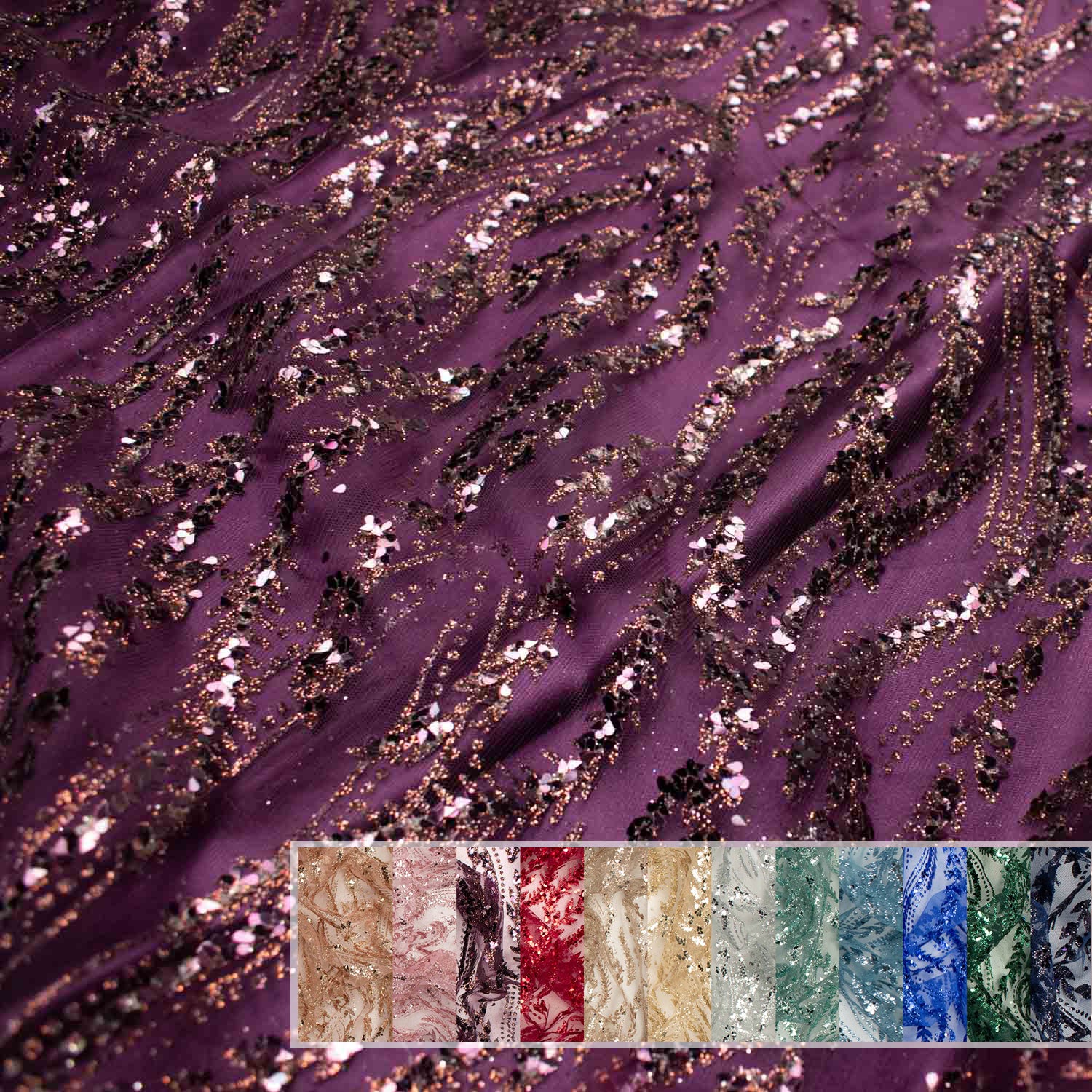 Metallic Glitter Couture Sequin Mesh - Image 7