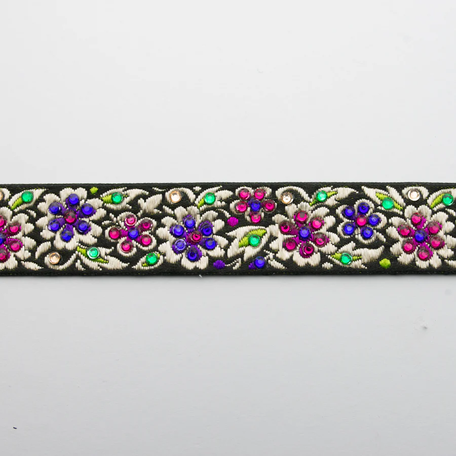 Embroidered Fancy Floral Ribbon-2.5cm - Image 12