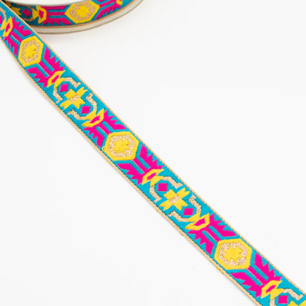 Embroidered Fancy Jacquard Ribbon-2cm - Image 10