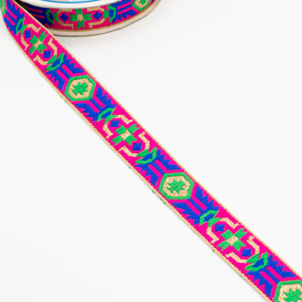 Embroidered Fancy Jacquard Ribbon-2cm - Image 11