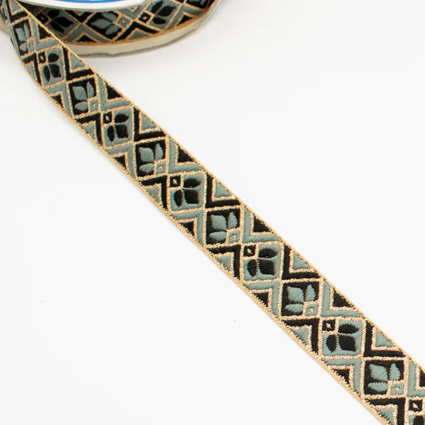 Embroidered Fancy Jacquard Ribbon-2cm - Image 22