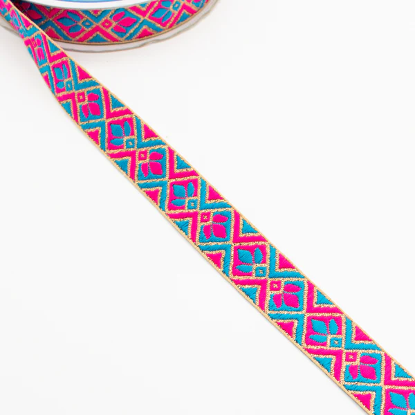 Embroidered Fancy Jacquard Ribbon-2cm - Image 30